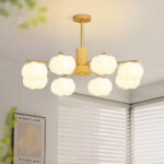 Wooden Cotton Balls Chandelier - Image 3