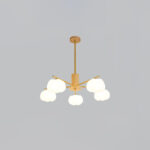 Wooden Cotton Balls Chandelier - Image 7