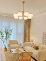 Wooden Cotton Balls Chandelier - Image 9