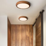 Wood Grain Round Ceiling Lamp - Image 3