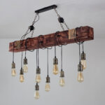 Wood Hanging Multi Chandelier - Image 4