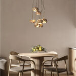 Wood Pumpkin Cluster Chandelier - Image 2