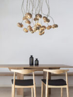 Wood Pumpkin Cluster Chandelier - Image 4