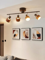 Wooden Adjustable Spot Ceiling Lamp - Image 15