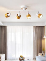 Wooden Adjustable Spot Ceiling Lamp - Image 17