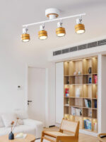 Wooden Adjustable Spot Ceiling Lamp - Image 6