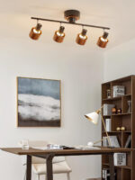 Wooden Adjustable Spot Ceiling Lamp - Image 5