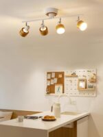 Wooden Adjustable Spot Ceiling Lamp - Image 3