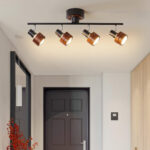 Wooden Adjustable Spot Ceiling Lamp - Image 8