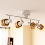 Wooden Adjustable Spot Ceiling Lamp - Image 7