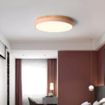 Zara Circular Wood Ceiling Lamp - Image 7