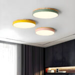 Zara Circular Wood Ceiling Lamp - Image 8