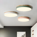 Zara Circular Wood Ceiling Lamp - Image 5
