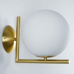 Blown Glass Opal Glass Wall Lamp - Image 11